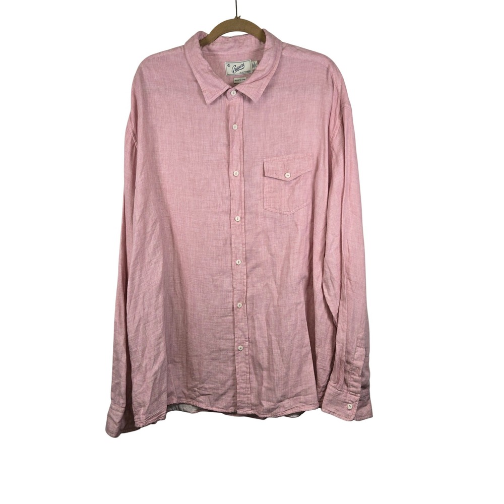 Grayers Clothiers Mens 3XL Pink Cotton Long Sleeve Button Down Shirt Pocket